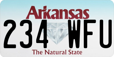 AR license plate 234WFU