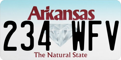AR license plate 234WFV