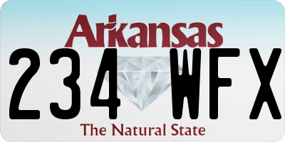 AR license plate 234WFX