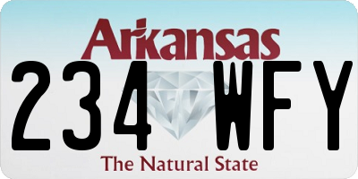 AR license plate 234WFY