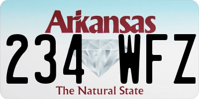 AR license plate 234WFZ