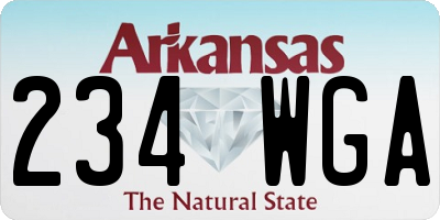 AR license plate 234WGA