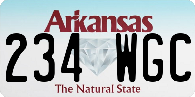 AR license plate 234WGC