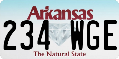 AR license plate 234WGE