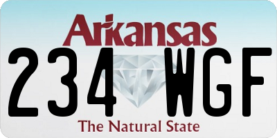 AR license plate 234WGF