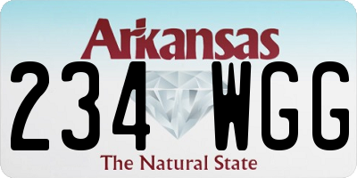 AR license plate 234WGG