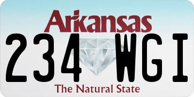 AR license plate 234WGI