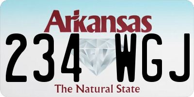 AR license plate 234WGJ