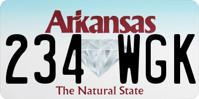AR license plate 234WGK
