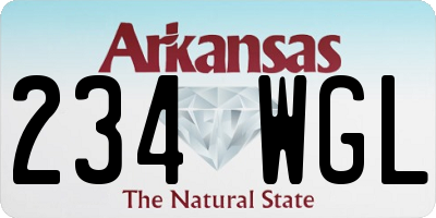 AR license plate 234WGL