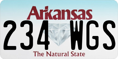 AR license plate 234WGS