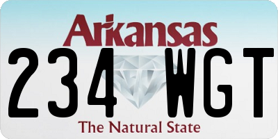 AR license plate 234WGT