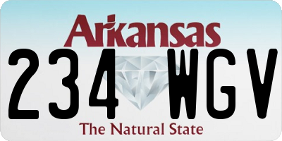AR license plate 234WGV