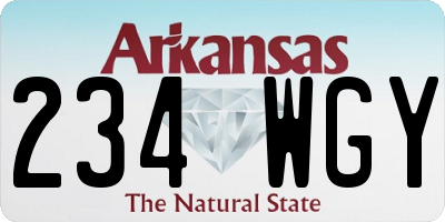 AR license plate 234WGY