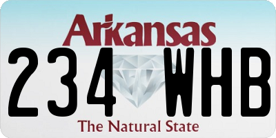 AR license plate 234WHB
