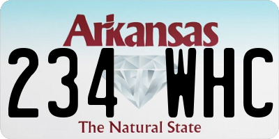 AR license plate 234WHC