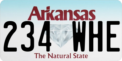 AR license plate 234WHE