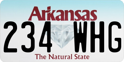 AR license plate 234WHG