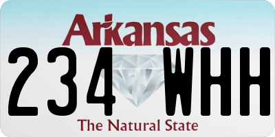 AR license plate 234WHH