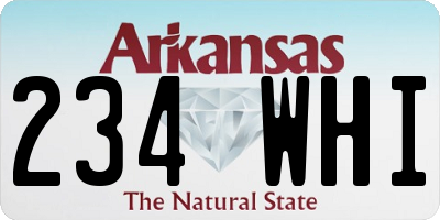 AR license plate 234WHI