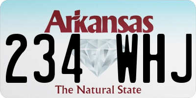 AR license plate 234WHJ