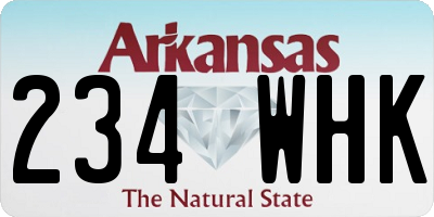 AR license plate 234WHK