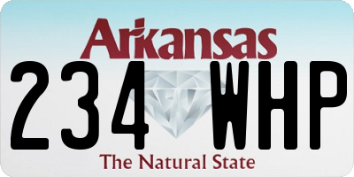 AR license plate 234WHP