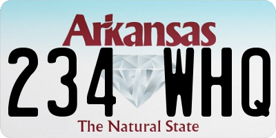AR license plate 234WHQ