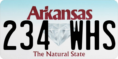 AR license plate 234WHS