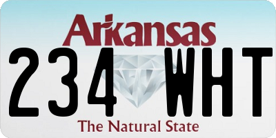 AR license plate 234WHT
