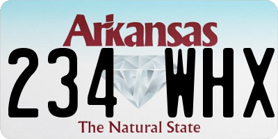AR license plate 234WHX