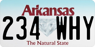 AR license plate 234WHY