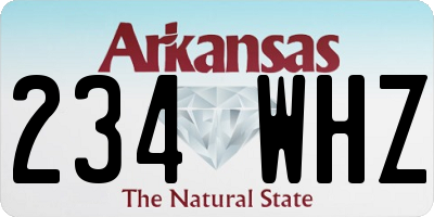 AR license plate 234WHZ