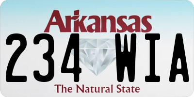 AR license plate 234WIA