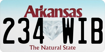 AR license plate 234WIB
