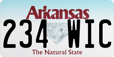 AR license plate 234WIC