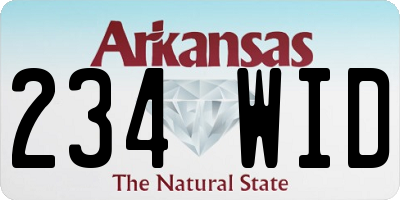 AR license plate 234WID
