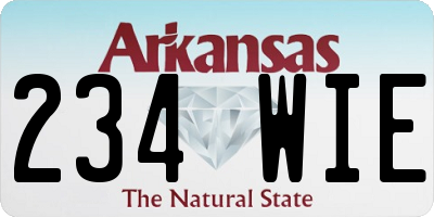 AR license plate 234WIE