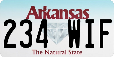AR license plate 234WIF
