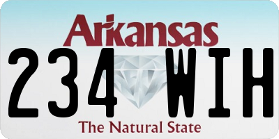 AR license plate 234WIH