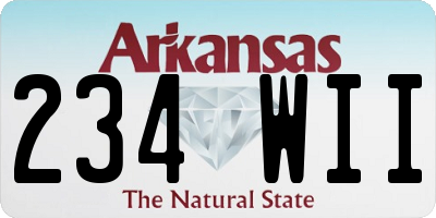 AR license plate 234WII