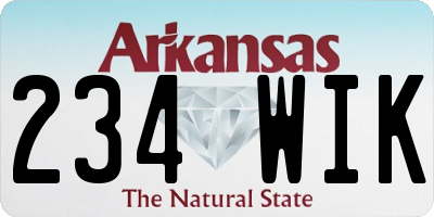 AR license plate 234WIK