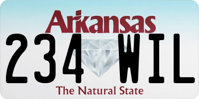 AR license plate 234WIL