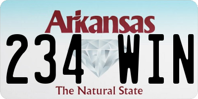 AR license plate 234WIN
