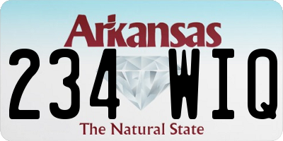 AR license plate 234WIQ