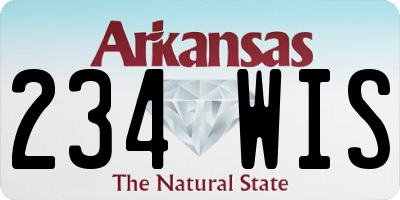 AR license plate 234WIS