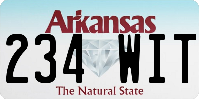 AR license plate 234WIT