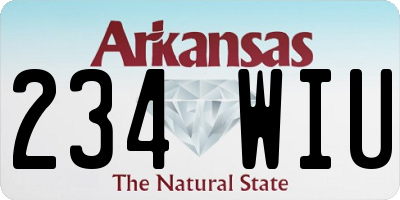 AR license plate 234WIU