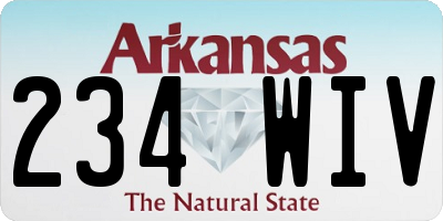 AR license plate 234WIV