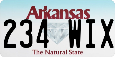 AR license plate 234WIX